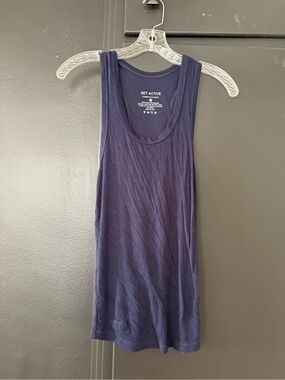 Set active ribbed racerback tank top